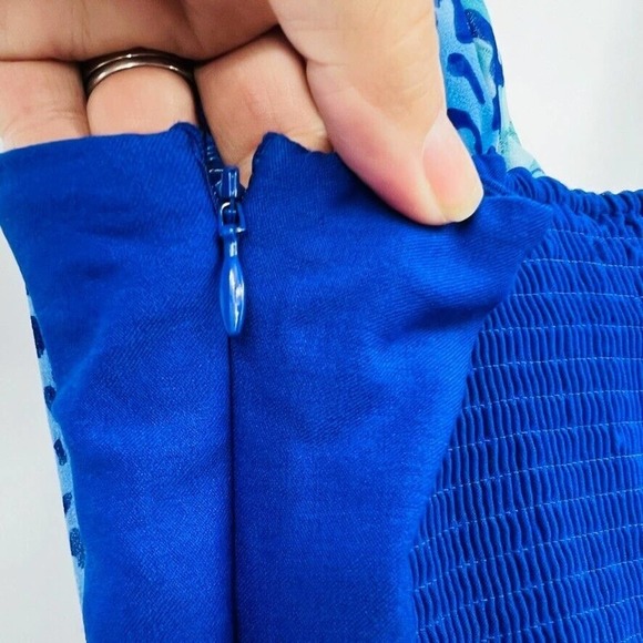 Only Edge Collection Womens M Solo Party Dress Glam Blue - Picture 7 of 9